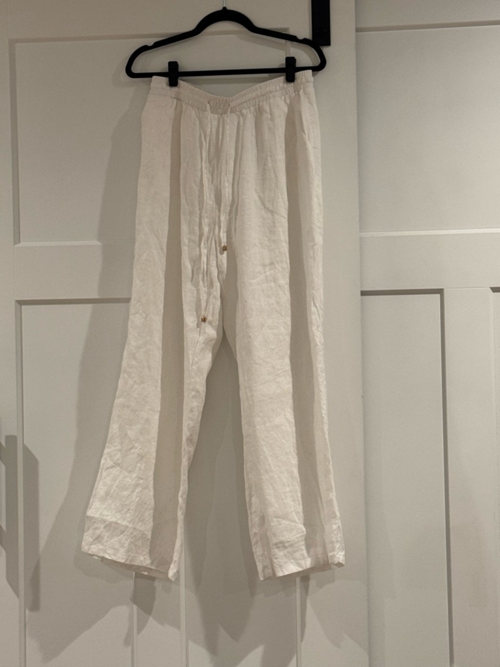 Petal & Pup White Linen Drawstring Pants
